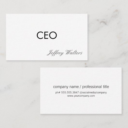 bedrijfsleider | beroeps visitekaartje (Voorkant / Achterkant)