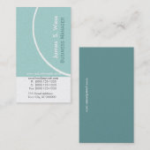 Bedrijfsleider eigentijdse Aqua-Design Visitekaartje (Voorkant / Achterkant)