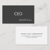 bedrijfsleider | Handtekeningenreeks Visitekaartje (Voorkant / Achterkant)