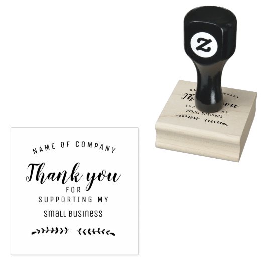 BEDRIJFSLEVEN Bedankt dat je je eigen LOGO en naam Rubberstempel (Gestempeld)