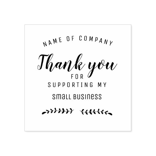 BEDRIJFSLEVEN Bedankt dat je je eigen LOGO en naam Rubberstempel (Afrduk)