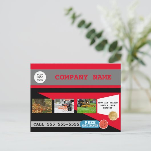 Bedrijfsleven voor Eigen zorg en sneeuwverwijderin Briefkaart (Staand voorkant)