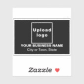 Bedrijfslocatie op Black Rectangle Vinyl Sticker (Vel)