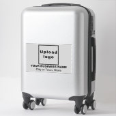 Bedrijfslocatie op Grey Large Rectangle Vinyl Sticker (Koffer)