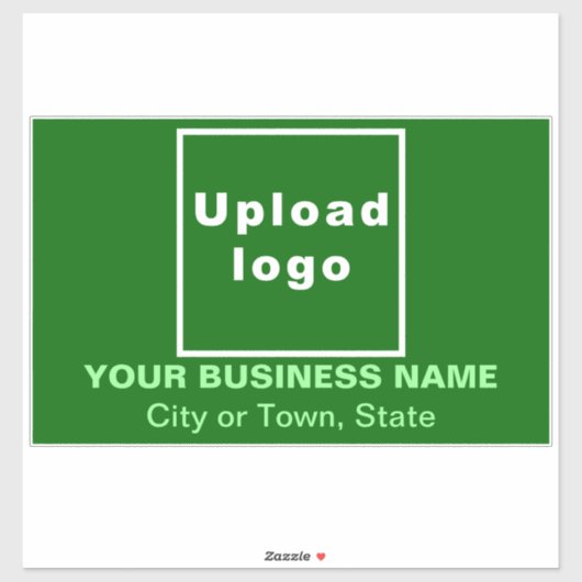 Bedrijfslocatie op Groene Grote Rechthoek Vinyl Sticker (Vel)