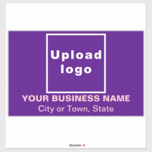 Bedrijfslocatie op Paarse grote rechthoek Vinyl Sticker