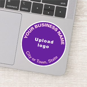 Bedrijfslocatie op Paarse ronde vinyl Sticker