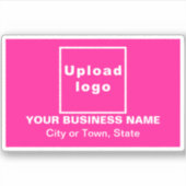 Bedrijfslocatie op Pink Rectangle Vinyl Sticker (Voorkant)
