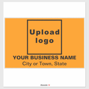 Bedrijfslocatie op Sinaasappel Large Rectangle Vin Sticker