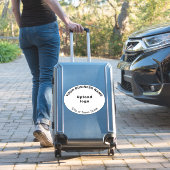 Bedrijfslocatie op wit groot ovaal vorm vinyl sticker (Koffer Insitu)