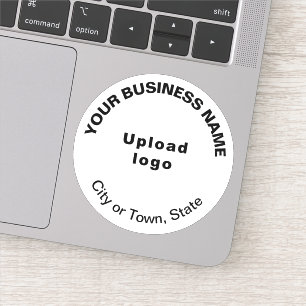 Bedrijfslocatie op witte ronde vinyl Sticker