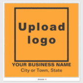 Bedrijfslocatie, Oranje kleur Groot vierkant vinyl Sticker (Vel)