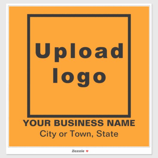 Bedrijfslocatie, Oranje kleur Groot vierkant vinyl Sticker (Vel)