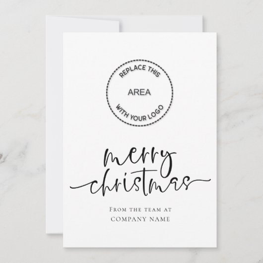 Bedrijfslogo 2027 kalender QR-code Prettig kerstfe Feestdagenkaart (Voorkant)