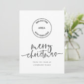 Bedrijfslogo 2027 kalender QR-code Prettig kerstfe Feestdagenkaart (Staand voorkant)
