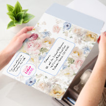 Bedrijfslogo Aangepaste Waterverf Bloemen Verzendi