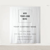 Bedrijfslogo-achtergrond, beursstandaard wandkleed (Voorkant)