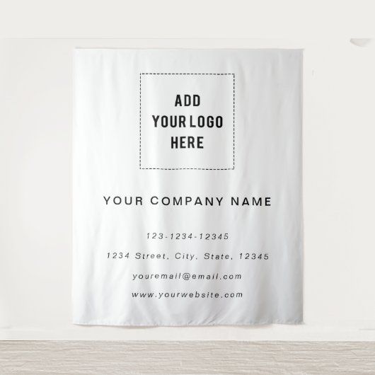 Bedrijfslogo Achtergrond, Beursstandaard Wandkleed (Voorkant)