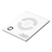 Bedrijfslogo Achtergrond Branding Notitieblok (Linkerzijde)