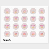 Bedrijfslogo afbeelding Beige Ronde Sticker (Vel)