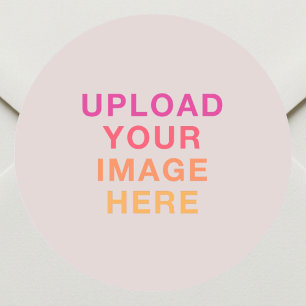 Bedrijfslogo afbeelding Beige Ronde Sticker