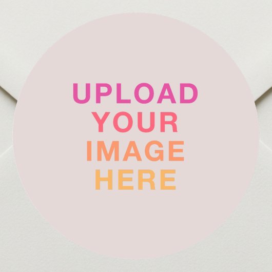 Bedrijfslogo afbeelding Beige Ronde Sticker