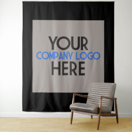 Bedrijfslogo bedrijf Reclamewand Trade Show Zwart Wandkleed