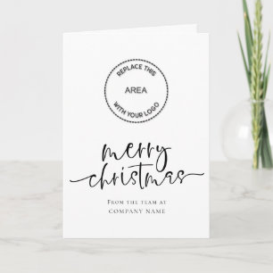 Bedrijfslogo Bedrijfs QR-code Prettig kerstfeest Feestdagen Kaart
