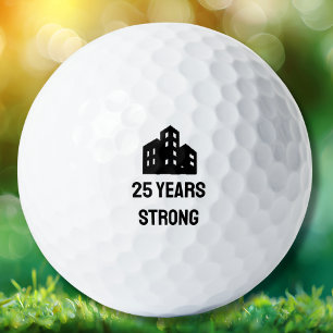 Bedrijfslogo Bedrijfsjubileum # Jaar Aangepast Golfballen