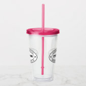 Bedrijfslogo Bedrijfsstempel Gepersonaliseerd  Acryl Drinkbeker (Rechts)
