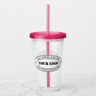 Bedrijfslogo Bedrijfsstempel Gepersonaliseerd Acryl Drinkbeker