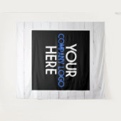 Bedrijfslogo Beursstand Achterwand Houten Achtergr Wandkleed (Voorkant (horizontaal))