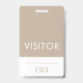 Bedrijfslogo Bezoeker Badge Beige (Achterkant)