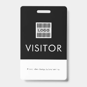 Bedrijfslogo Bezoekersbadge met Retourverzoek Badge