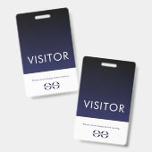 Bedrijfslogo Bezoekersbadge Navyblauw Badge (Voor- en achterkant)