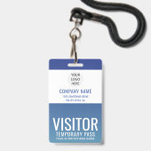 Bedrijfslogo Bezoekerspas ID Badge (Voorzijde met lanyard)