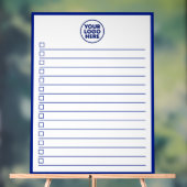 Bedrijfslogo Blauw Takenlijst Whiteboard Acryl Bord (Neutraal)