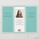 Bedrijfslogo Drie-delig Brochure Turquoise Zeester (Achterkant)