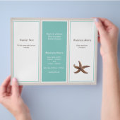 Bedrijfslogo Drie-delig Brochure Turquoise Zeester (Hand)