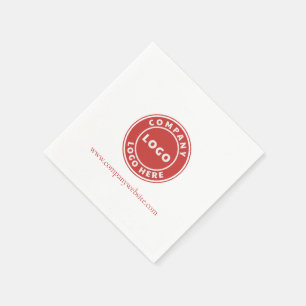 Bedrijfslogo en bedrijfswebsite toevoegen aan werk servet