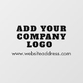Bedrijfslogo en bedrijfswebsite URL Raamsticker (Vel)