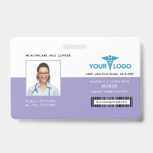 Bedrijfslogo en foto-identificatie van ziekenhuisp badge