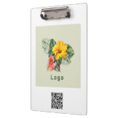 Bedrijfslogo en QR-code Promo Merch Klembord (Links)