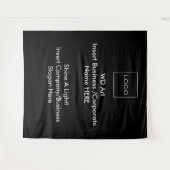 Bedrijfslogo evenement wandkleed banner (Voorkant (horizontaal))