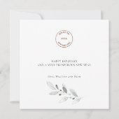 Bedrijfslogo Foto Bedrijf Prettig Kerstfeest Feestdagenkaart (Achterkant)