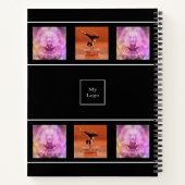 Bedrijfslogo foto collage zwart wit notitieboek (Achterkant)