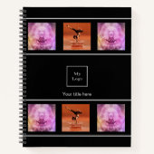 Bedrijfslogo foto collage zwart wit notitieboek (Voorkant)