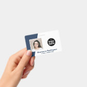 Bedrijfslogo Foto Streepjescode Aangepaste Persone Badge (Handheld)