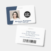 Bedrijfslogo Foto Streepjescode Aangepaste Persone Badge (Voor- en achterkant)