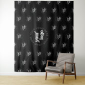 Bedrijfslogo Gebrandmerkt Patroon Zwart Evenemente Wandkleed (In situ)